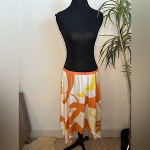Vintage Bebe Silk asymmetrical drop waste midi skirt Y2K 2000s